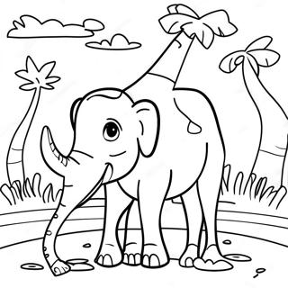 Halaman Mewarna Safari Tolak Matematik 95565-34742