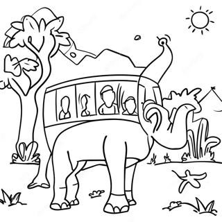 Halaman Mewarna Safari Tolak Matematik 95565-34743