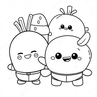 Halaman Mewarna Watak Oddbods Yang Comel 95795-34921