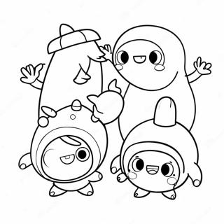 Halaman Mewarna Watak Oddbods Yang Comel 95795-34922