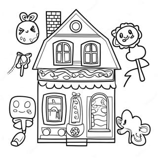 Rumah Boneka Kertas Toca Boca Halaman Mewarna