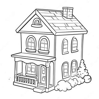Halaman Mewarna Mainan Rumah Boneka Yang Menawan 95873 34990