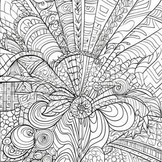 Halaman Mewarna Corak Geometri Ilusi Optik Yang Rumit 96103-35159