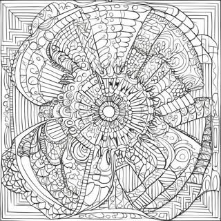 Halaman Mewarna Corak Geometri Ilusi Optik Yang Rumit 96103-35160