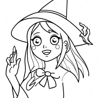 Halaman Mewarna Penyihir Anime Menyeramkan 96286-35302