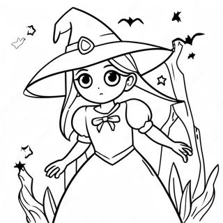 Halaman Mewarna Penyihir Anime Menyeramkan 96286-35304