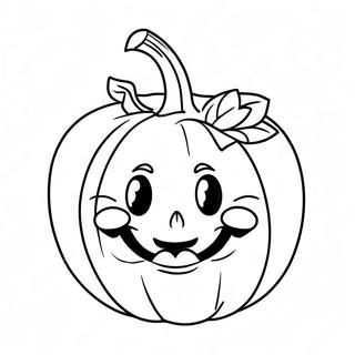 Halaman Mewarna Labu Anime Dengan Muka 96288-35309