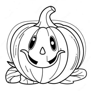 Halaman Mewarna Labu Anime Dengan Muka 96288-35311