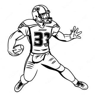 Halaman Mewarna Pemain Seahawks Dalam Aksi 96491 35460