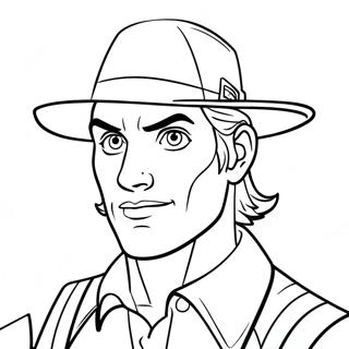 Halaman Mewarna Ash Berazam Dalam Topinya 96597-35551