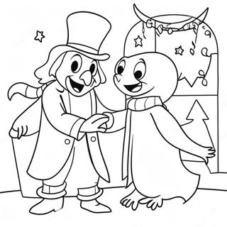 Scrooge Dan Hantu Krismas Yang Lalu Laman Mewarna 96749-35827