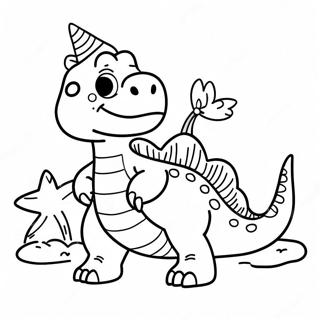 Gambar Mewarna Dinosaur Selamat Hari Jadi 96799-35695