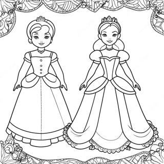 Halaman Mewarna Anak Patung Kertas Puteri 96957-35997