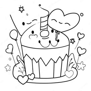 Halaman Mewarna Ulang Tahun Perkahwinan Bahagia Yang Comel 97081 36082