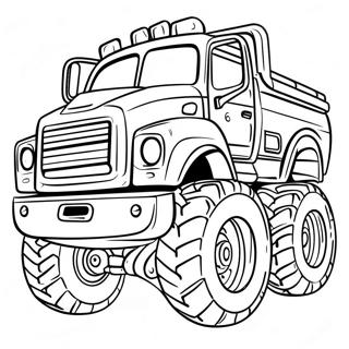 Halaman Mewarna Trak Diesel Monster 97187-36173