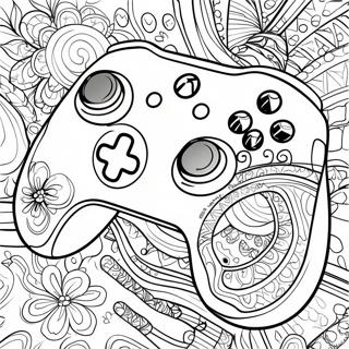 Halaman Mewarna Pengawal Xbox Dengan Konsol Permainan 97212 36192