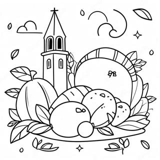 Halaman Mewarna Gereja Thanksgiving 97905-36854