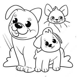 Halaman Mewarna Anjing Pupstruction Comel 97958-36898