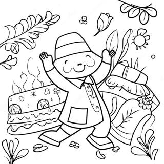 Halaman Mewarna Aktiviti Hari Mei Yang Meriah 98140 37051