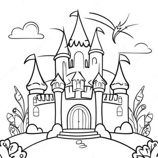 Halaman Mewarna Istana Puteri Dongeng 98189 37081