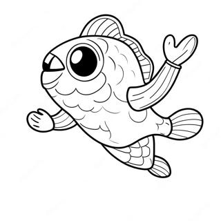 Halaman Mewarna Pose Menari Fishstick Fortnite 98266-37143