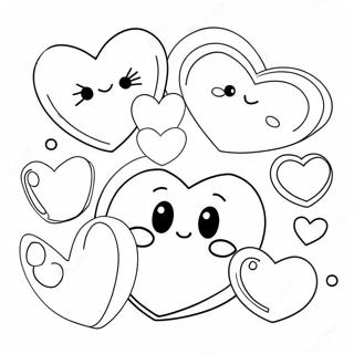 Halaman Mewarna Hati Kartun Comel 98447-37288