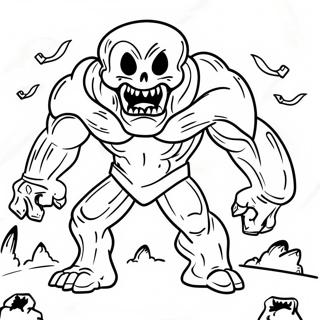 Halaman Mewarna Monster Doom 98728-37502