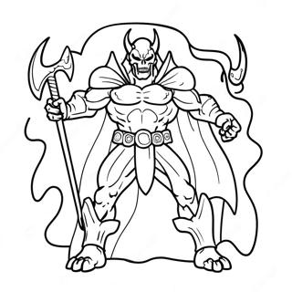 Halaman Mewarna Demon Doom 98730-37512