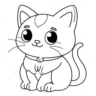 Halaman Mewarna Kucing Chibi Comel 98753-37520