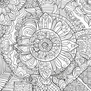 Halaman Mewarna Corak Kaleidoskop Yang Rumit 98804-37560