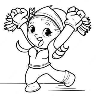 Halaman Mewarna Pemandu Sorak Michigan Wolverines 98958-37683