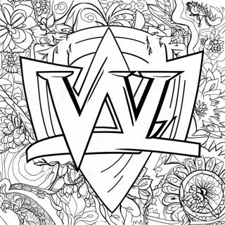 Halaman Mewarna Logo Wwe 98 347