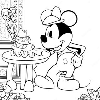 Hari Valentine Mickey Mouse Halaman Mewarna