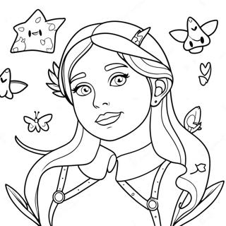 Halaman Mewarna Mira Dengan Makhluk Magik 99421 38044