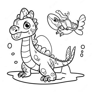 Halaman Mewarna Naga Air Yang Suka Bermain 99446-38255