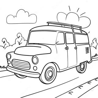 Halaman Mewarna Kenderaan Perjalanan Jalan Raya Yang Mengujakan 99473-38088