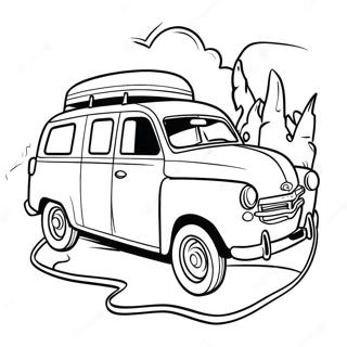 Halaman Mewarna Kenderaan Perjalanan Jalan Raya Yang Mengujakan 99473-38278