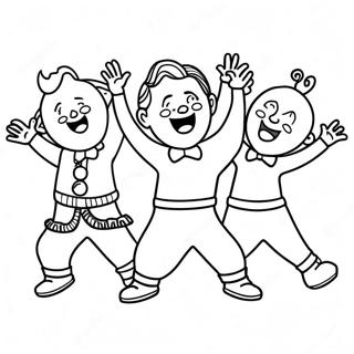 Halaman Mewarna Watak Menari Wiggles 99548-38139