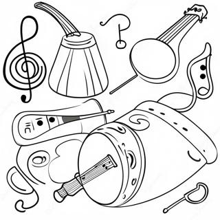 Halaman Mewarna Alat Muzik Wiggles 99551-38149
