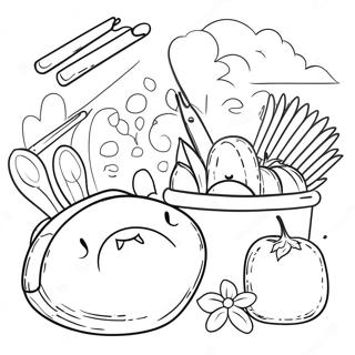 Halaman Mewarna Alat Berkebun Yang Comel 99602-38377