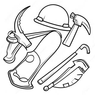 Halaman Mewarna Alat Pembinaan Yang Seronok 99603-38381