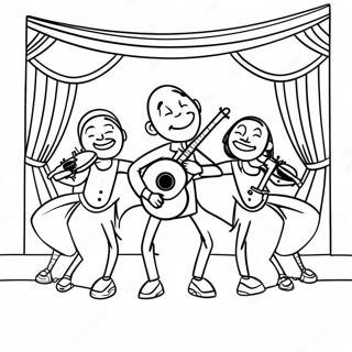 Halaman Mewarna Adegan Teater Muzikal Yang Mengujakan 99653-38417