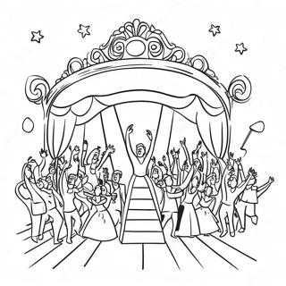 Halaman Mewarna Adegan Teater Muzikal Yang Mengujakan 99653-38419