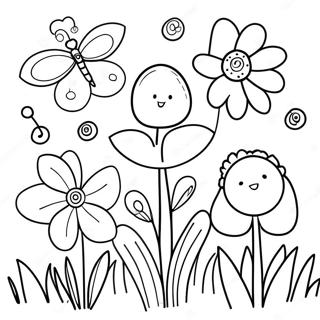 Halaman Mewarna Bunga Taman Fantasi 99703 38455